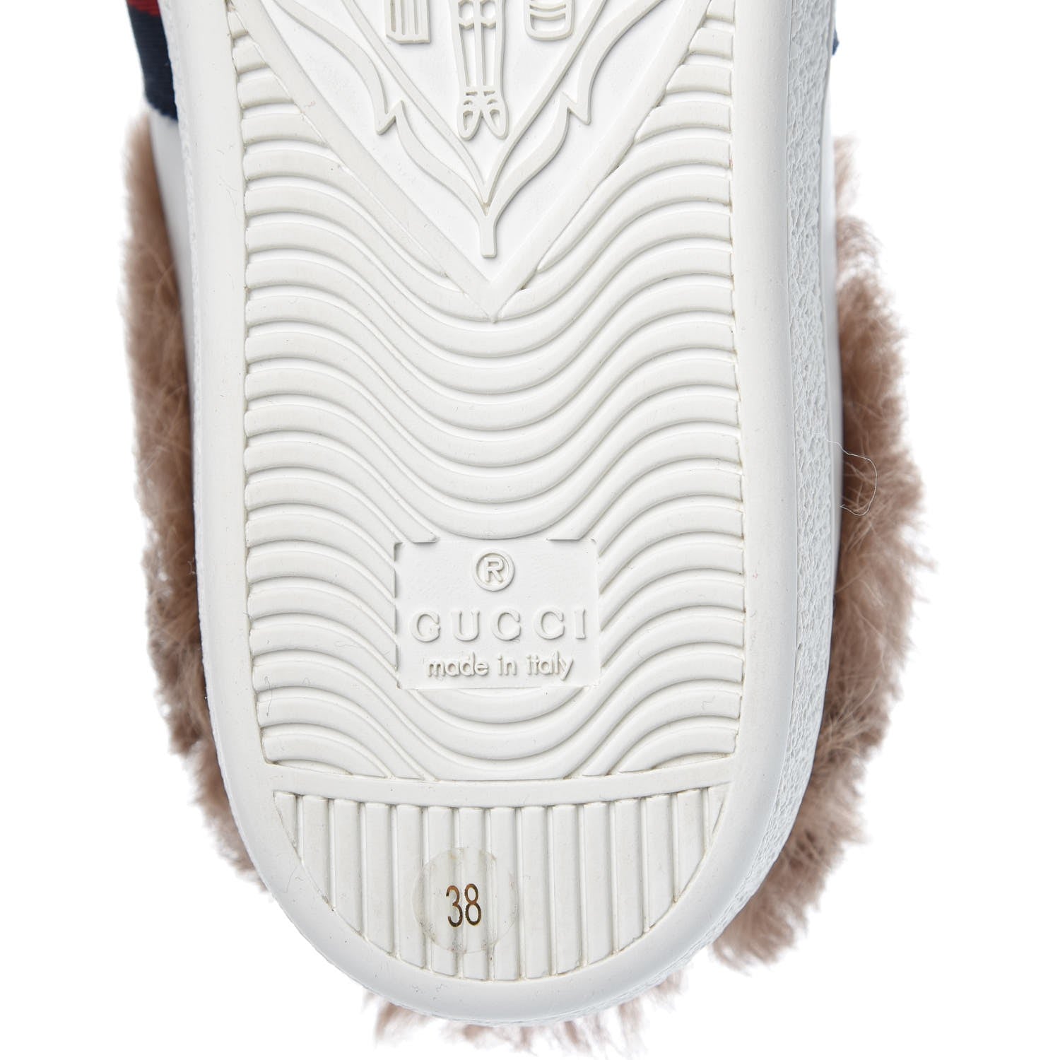 Gucci Calfskin Wool Web Bee Embroidered Womens Ace Sneakers 38 White 7 of 7