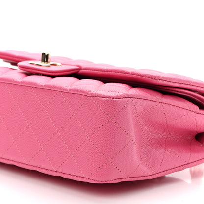Chanel Caviar Quilted Medium Double Flap Pink 9 of 9