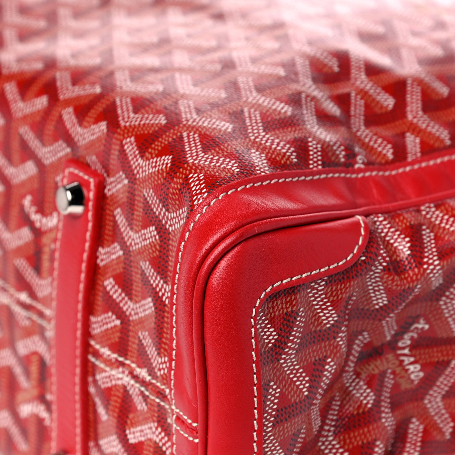 Goyard Goyardine Voltaire Tote Red 11 of 23