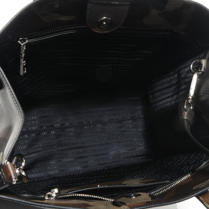 Prada Saffiano Soft Camouflage Military Tote Mimetico 6 of 10