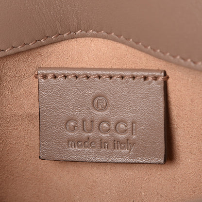 Gucci Calfskin Matelasse Super Mini GG Marmont Shoulder Bag Porcelain Rose 6 of 9