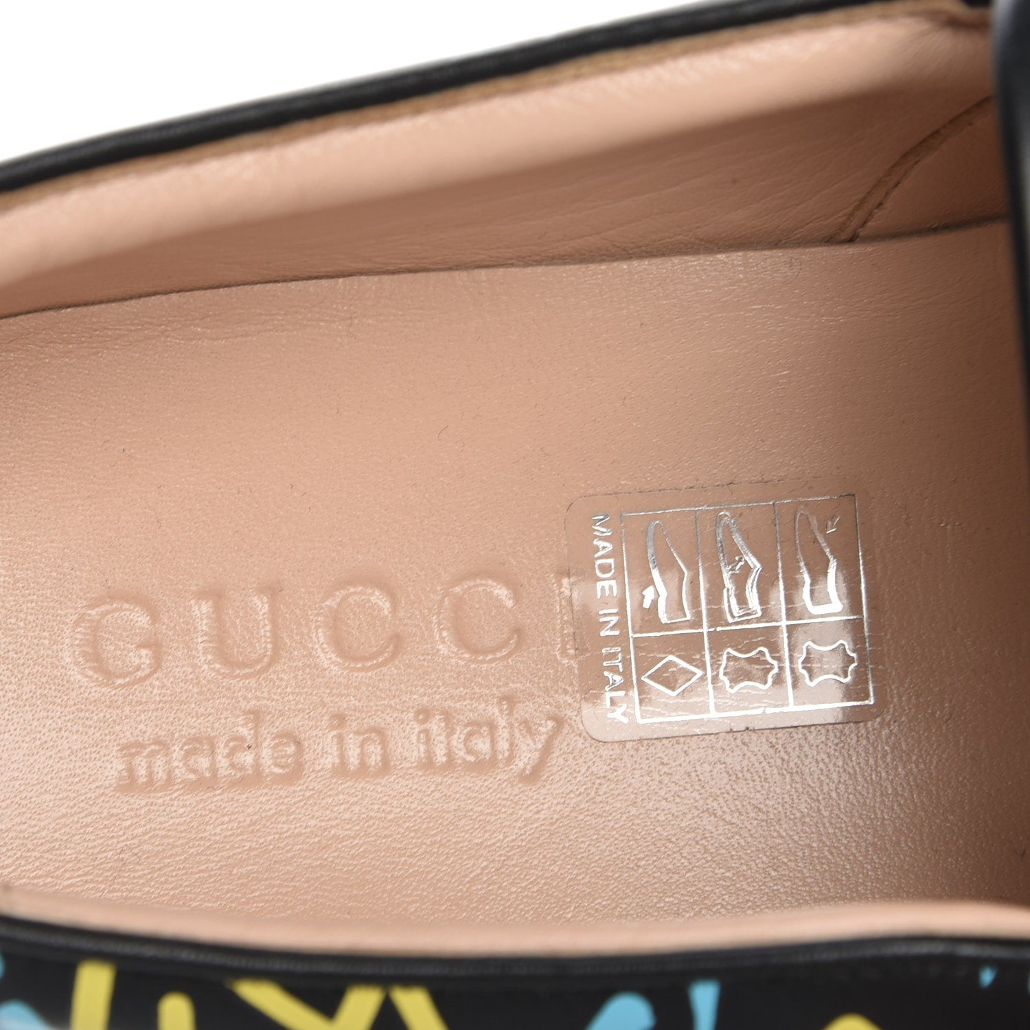 Gucci Calfskin GucciGhost Print Mens Dublin Slip On Sneakers 41 Black New Acquamarine 6 of 8