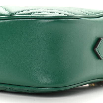 Gucci Calfskin Matelasse Small GG Marmont Chain Shoulder Bag Emerald Green 9 of 9