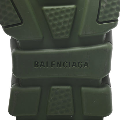 Balenciaga Neoprene Knit Womens Speed Clear Sole Sneakers 38 Dark Khaki Black 7 of 8