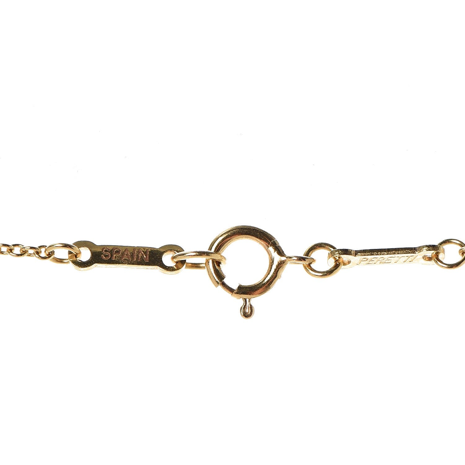 Tiffany 18K Yellow Gold Elsa Peretti 3 Open Heart Station Necklace 5 of 9