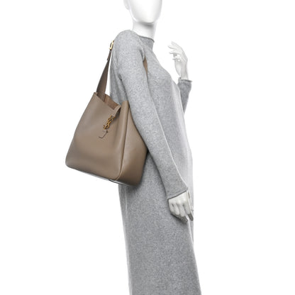 Saint Laurent Supple Calfskin Large Le 5 A 7 Soft Hobo Dusty Grey 2 of 10