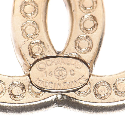 Chanel Crystal CC Earrings Gold 4 of 5