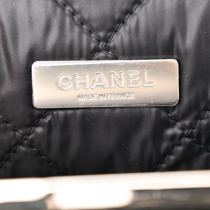 Chanel Shearling Sheepskin Lambskin Quilted Clutch With Chain Black 6 of 10