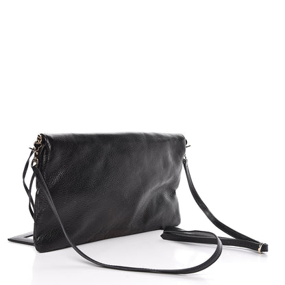 Balenciaga Chevre Gold Metallic Edge Hardware Envelope Clutch Black 3 of 11