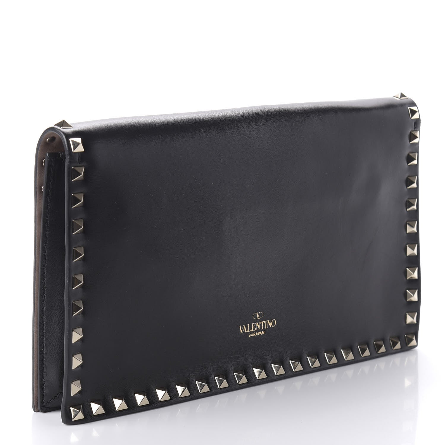 Valentino Garavani Nappa Rockstud Wristlet Clutch Black 3 of 9