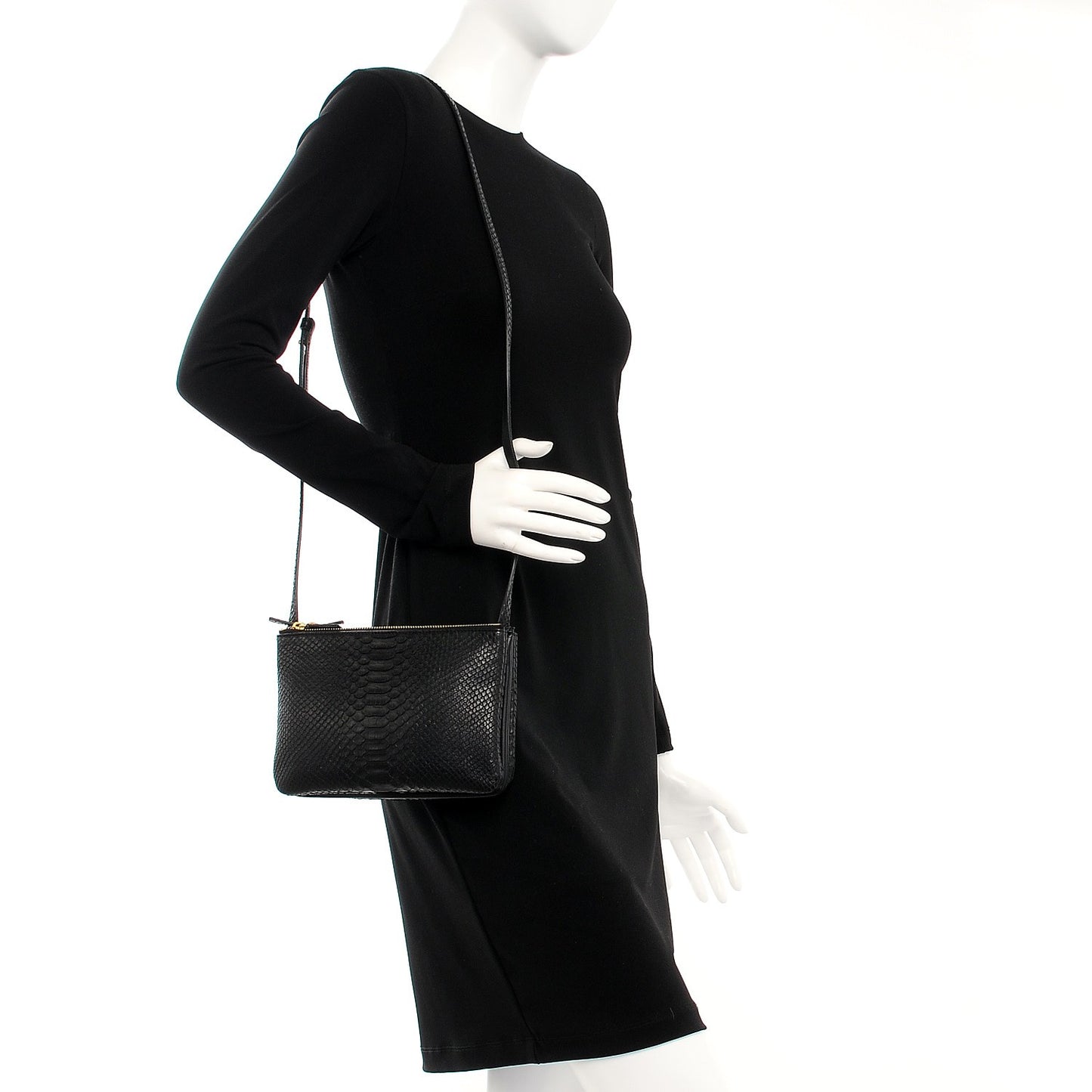 Python Small Trio Crossbody Bag Black
