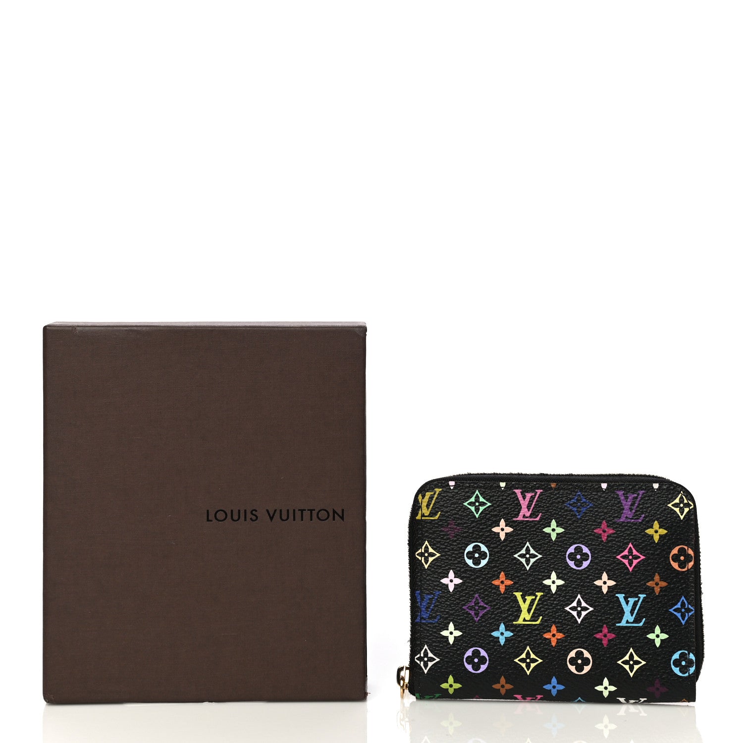 Louis Vuitton Monogram Multicolor Zippy Coin Purse Black Grenade 7 of 7