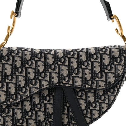 Christian Dior Oblique Saddle Bag Blue 8 of 12