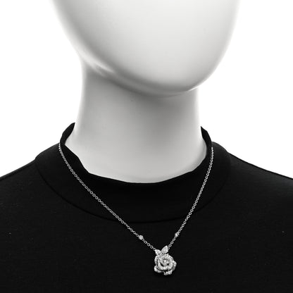 Christian Dior 18K White Gold Diamond Medium Rose Dior Bagatelle Necklace 2 of 6