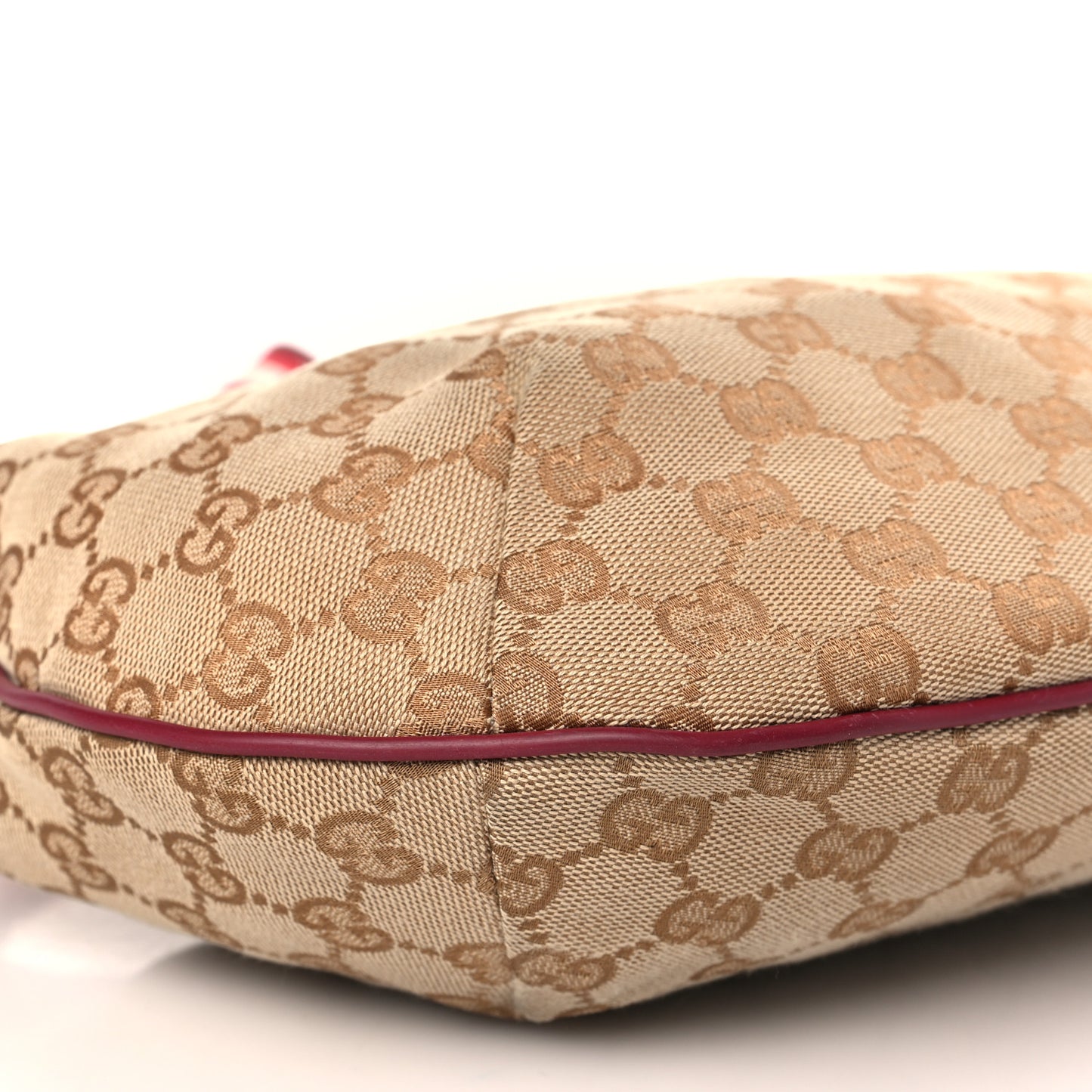Monogram Web Medium Half Moon Hobo Red