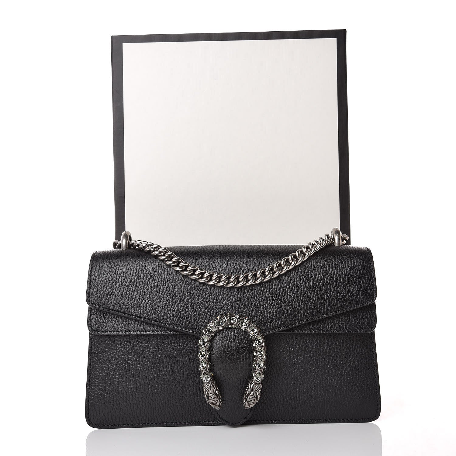 Gucci Pebbled Calfskin Small Dionysus Shoulder Bag Black 10 of 10