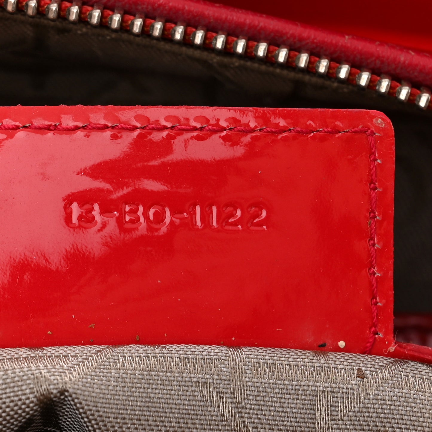 Patent Cannage Large Lady Dior Red