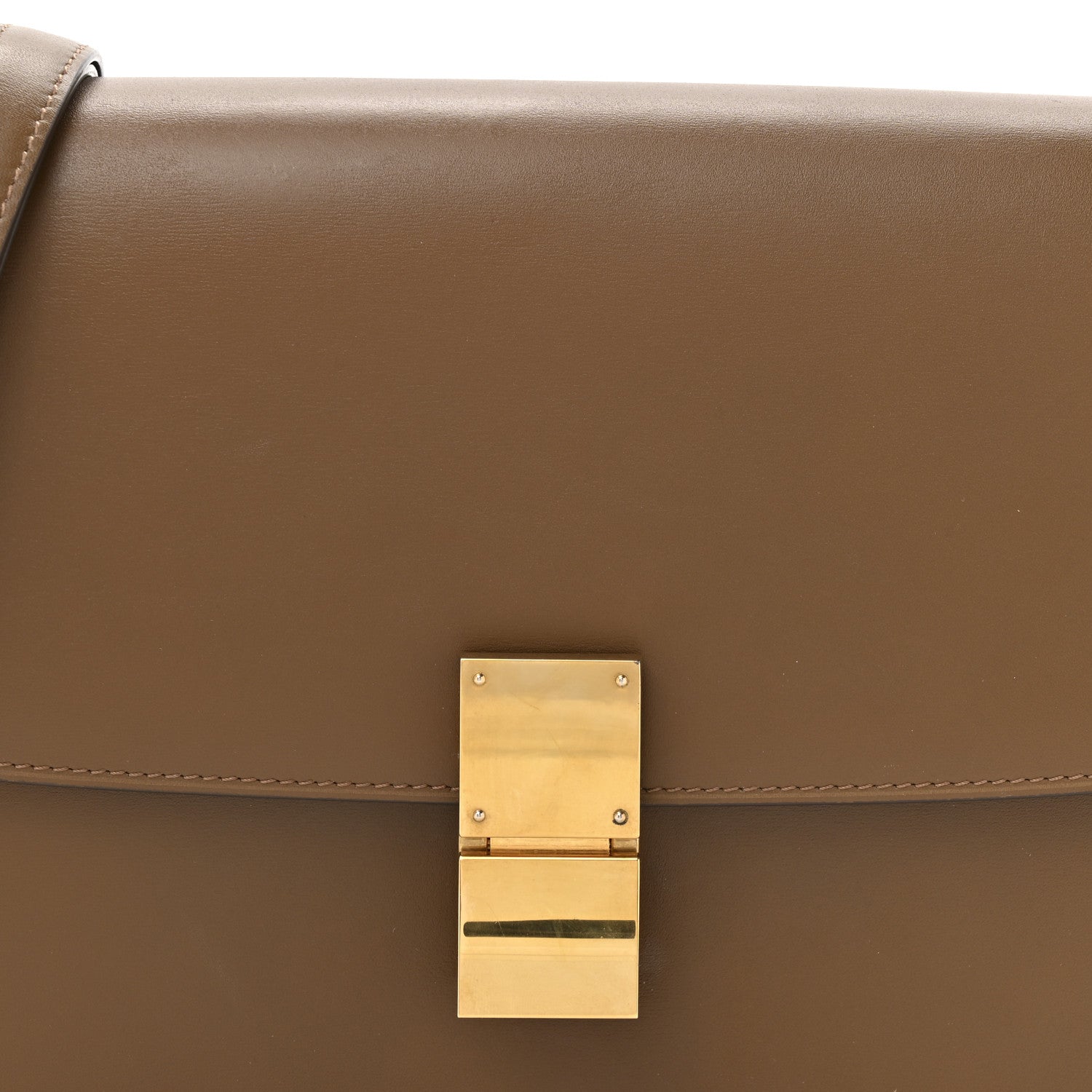 Celine Box Calfskin Medium Classic Box Flap Bag  Camel 9 of 13