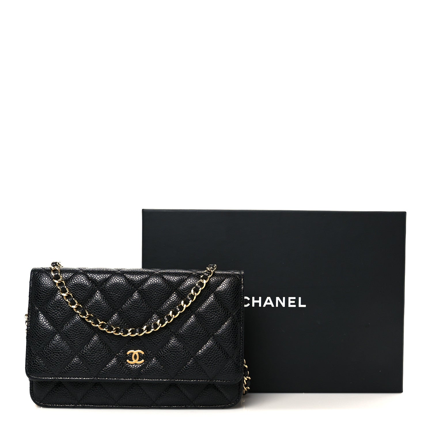 Chanel Caviar Quilted Wallet on Chain WOC Black 12 of 12