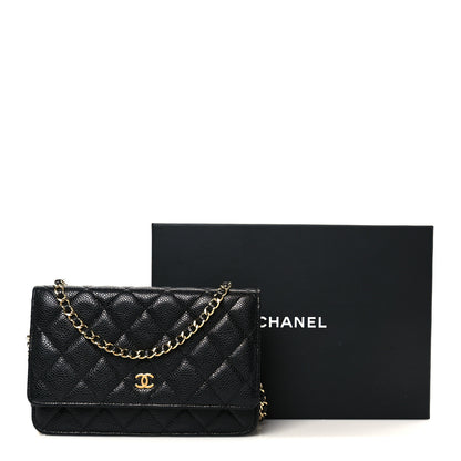 Chanel Caviar Quilted Wallet on Chain WOC Black 12 of 12