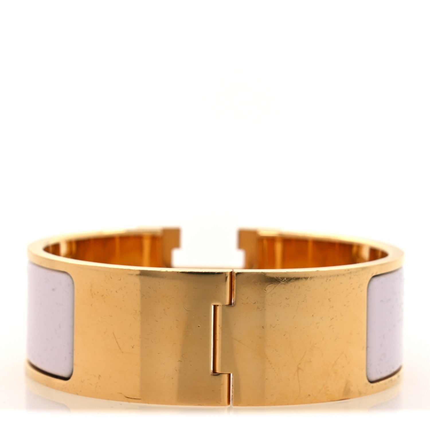Hermes Enamel Wide Clic Clac H Bracelet PM Rose Poudre 3 of 5