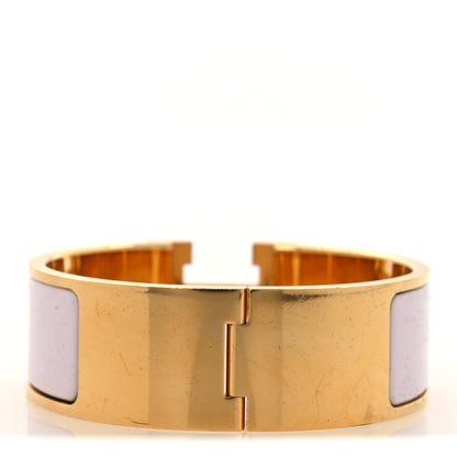Hermes Enamel Wide Clic Clac H Bracelet PM Rose Poudre 3 of 5