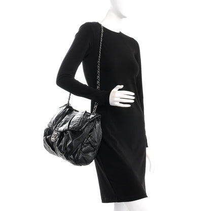 Chanel Glazed Calfskin Twisted Maxi Flap Black 3 of 14