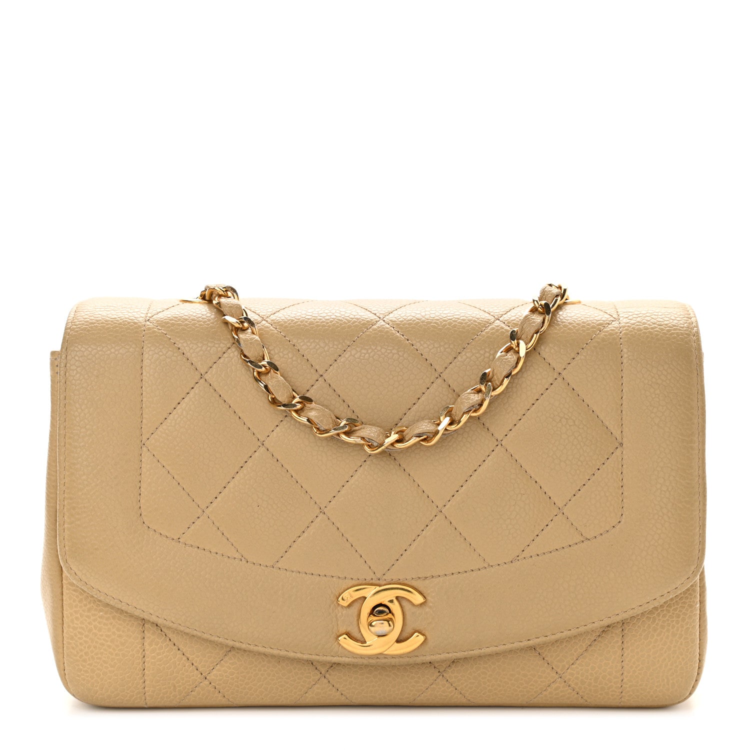 Chanel Caviar Quilted Small Single Flap Beige 1 of 9