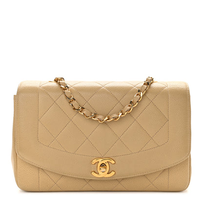 Chanel Caviar Quilted Small Single Flap Beige 1 of 9