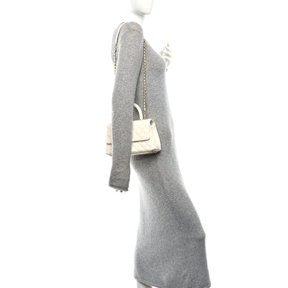 Chanel Caviar Quilted Mini Coco Handle Flap White 2 of 10