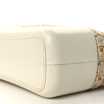Chanel Tweed Calfskin Quilted Medium Gabrielle Hobo Beige Ivory 10 of 10