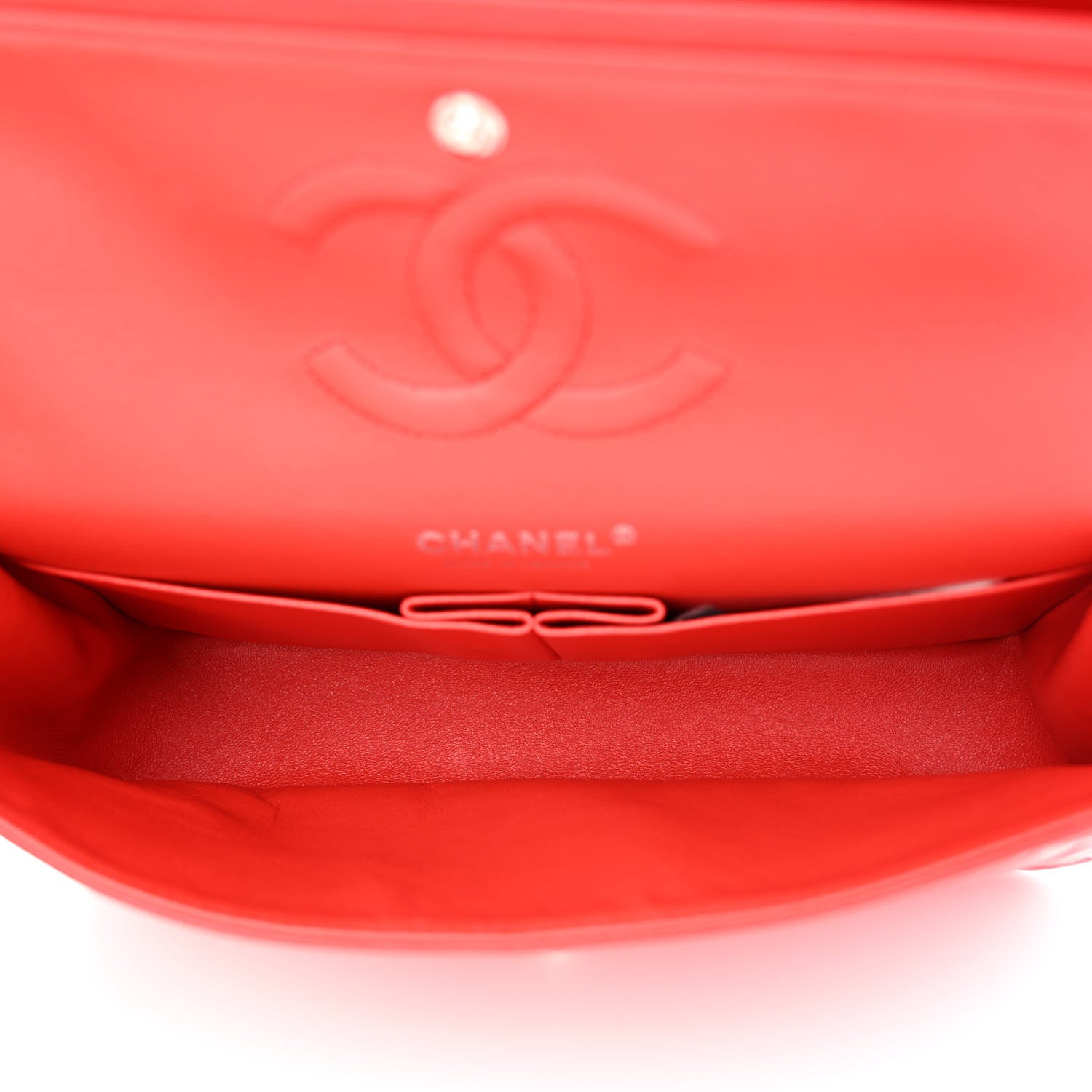 Chanel Lambskin Quilted Medium Double Flap Red 5 of 13