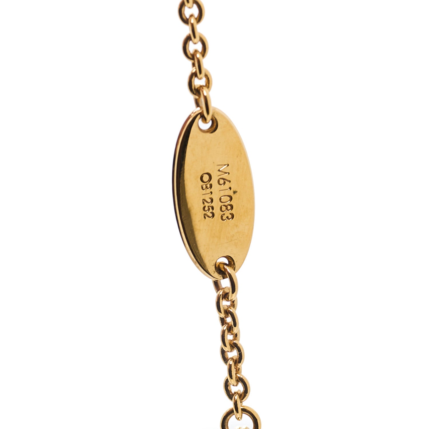 Louis Vuitton Brass Essential V Necklace Gold 5 of 5