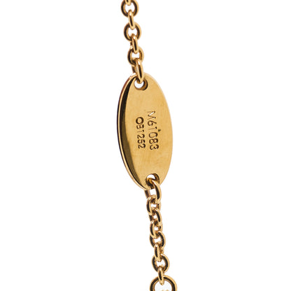 Louis Vuitton Brass Essential V Necklace Gold 5 of 5