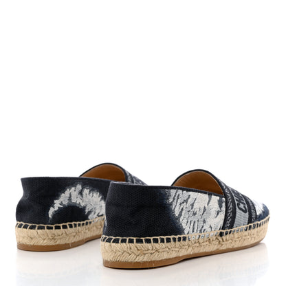 Christian Dior Canvas Tie and Dior Embroidered Granville 15mm Espadrilles 38 Denim 4 of 13