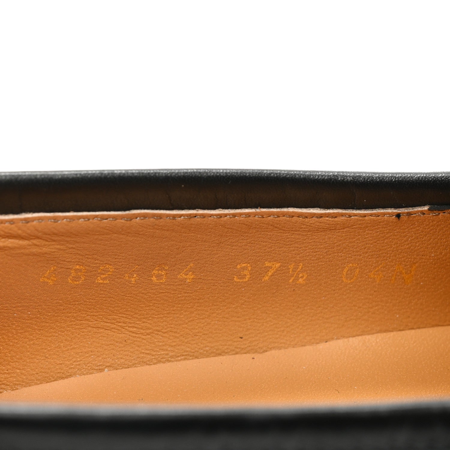 Gucci Calfskin Womens Jordaan Loafers 37.5 Black 8 of 11