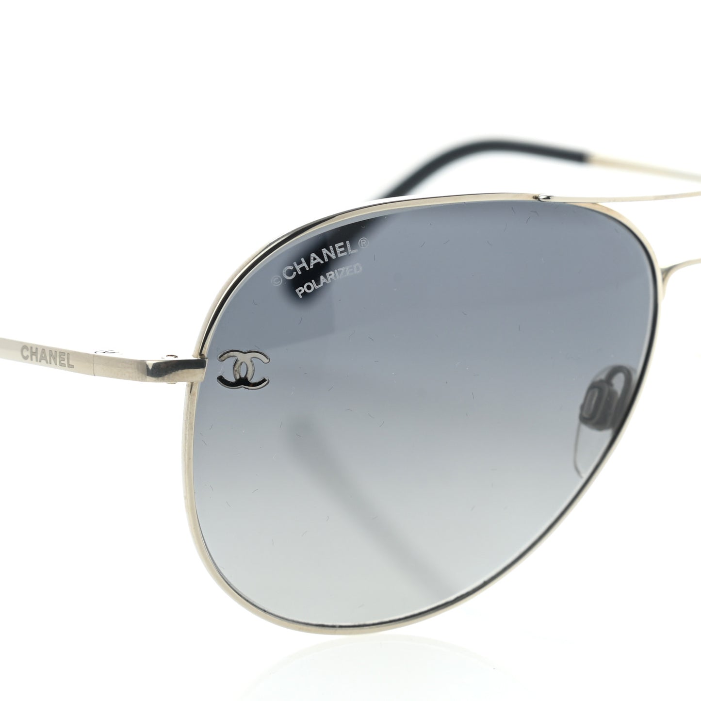 Metal Polarized Aviator CC Sunglasses 4189-T-Q Silver