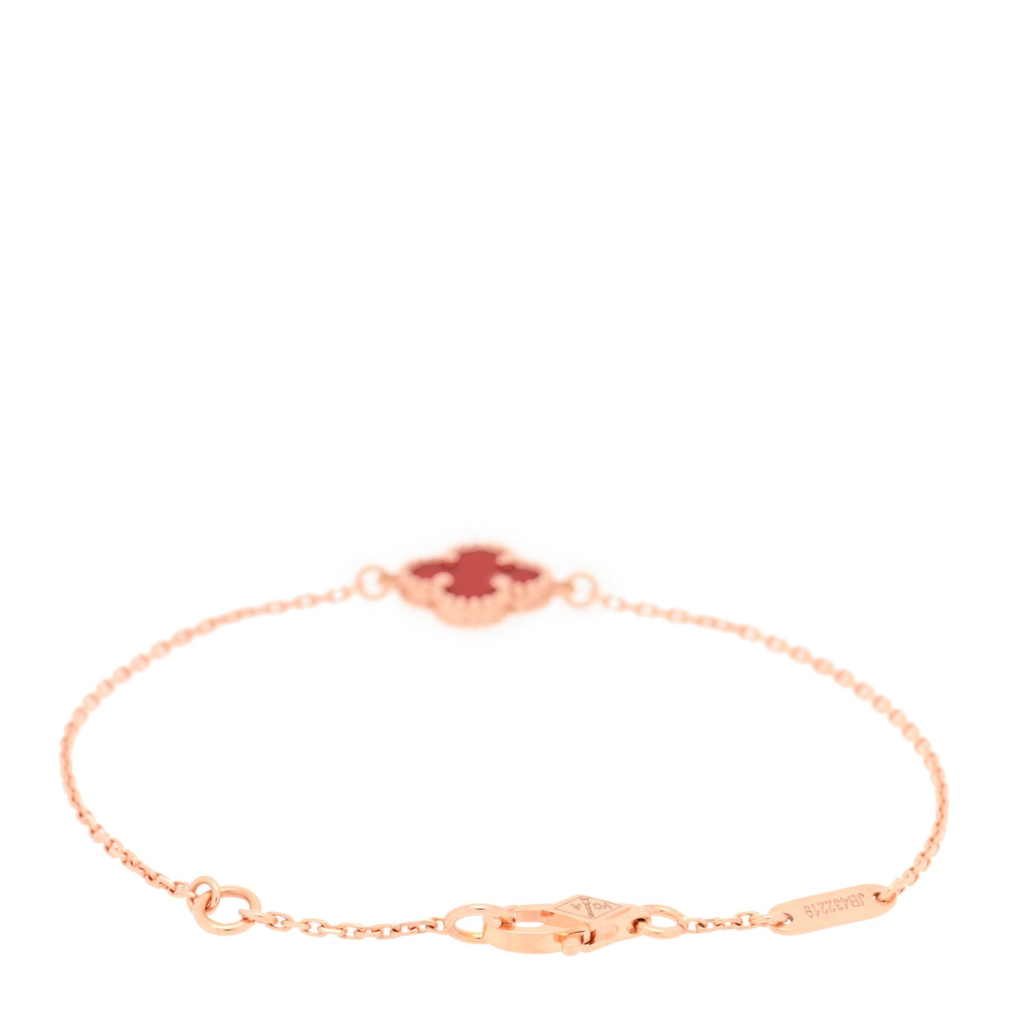 18K Rose Gold Carnelian Sweet Alhambra Bracelet