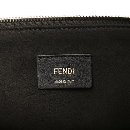 Fendi Vitello Grace Jacquard FF Medium By The Way Boston Bag Tobacco Moro Ebano 6 of 10