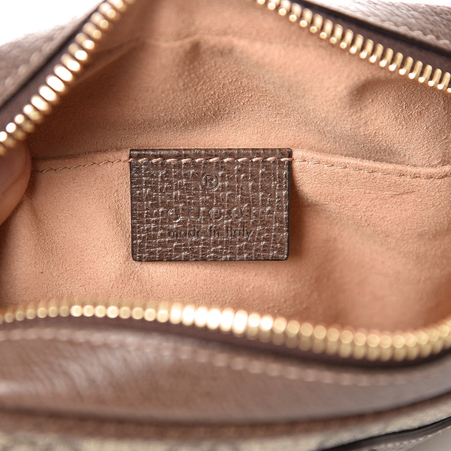GG Supreme Monogram Web Mini Ophidia Shoulder Bag Brown
