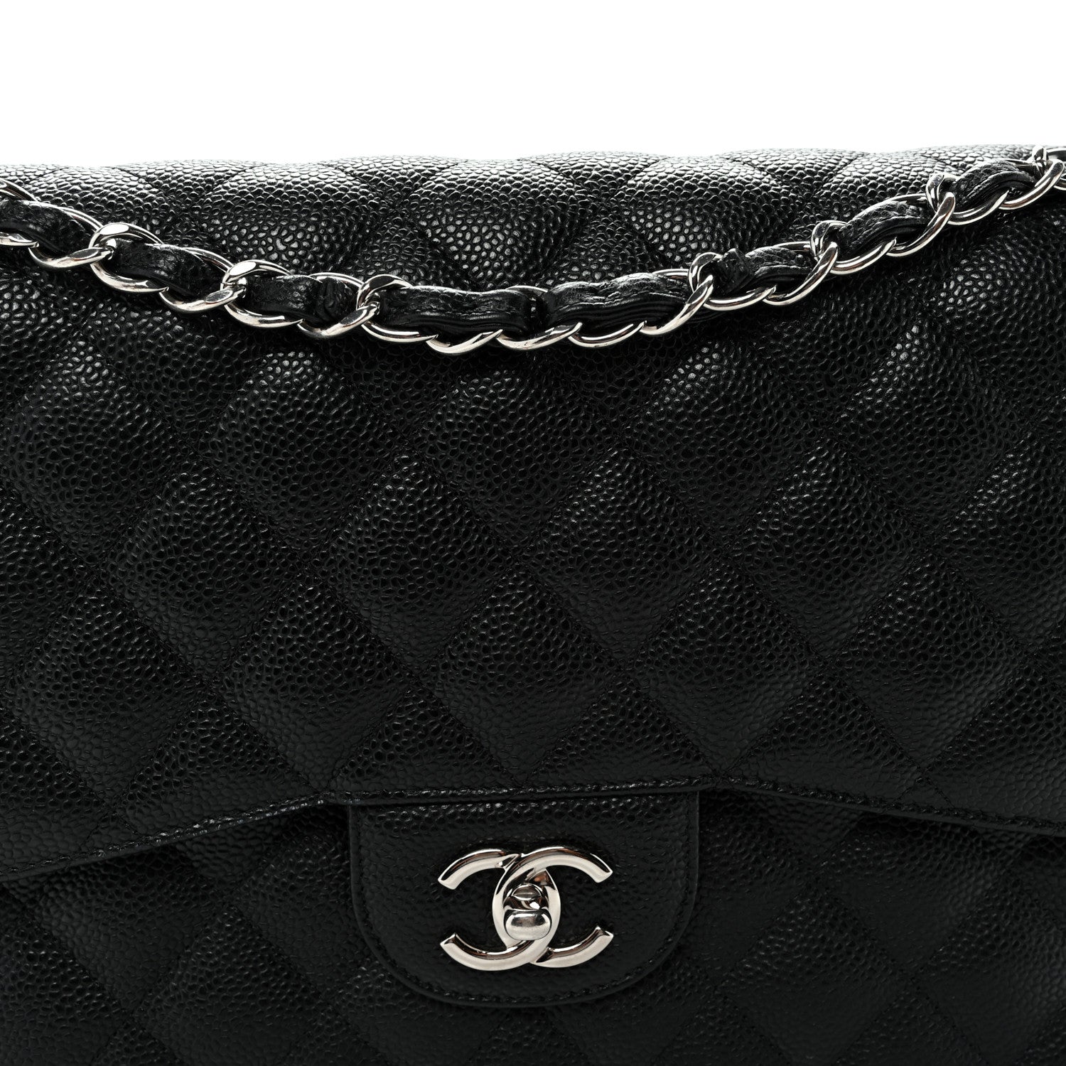 Chanel Caviar Quilted Jumbo Double Flap Black 8 of 11