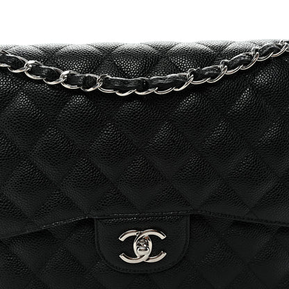 Chanel Caviar Quilted Jumbo Double Flap Black 8 of 11