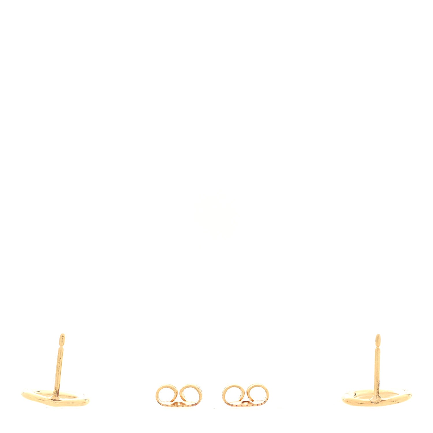 Tiffany 18K Yellow Gold 11mm Elsa Peretti Open Heart Earrings 3 of 4