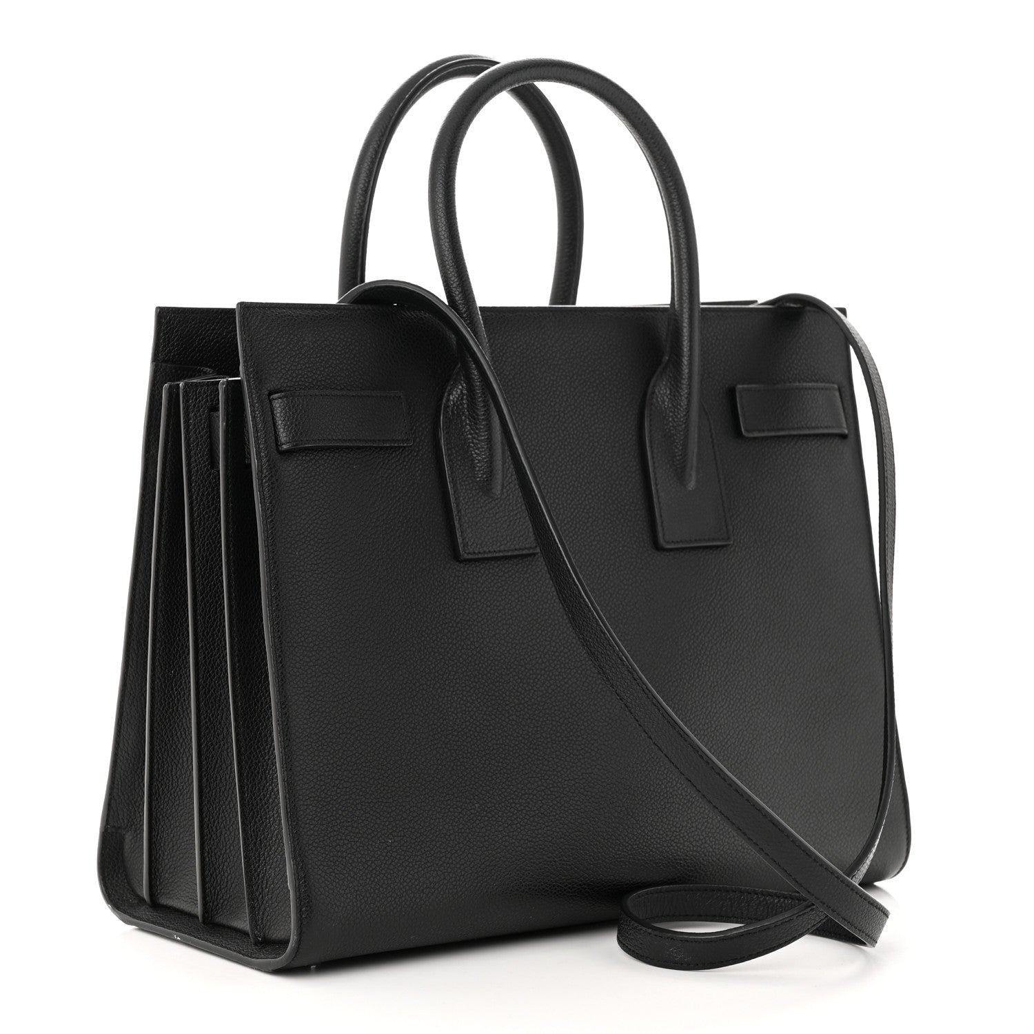 Saint Laurent Grained Calfskin Small Sac De Jour Black 3 of 14