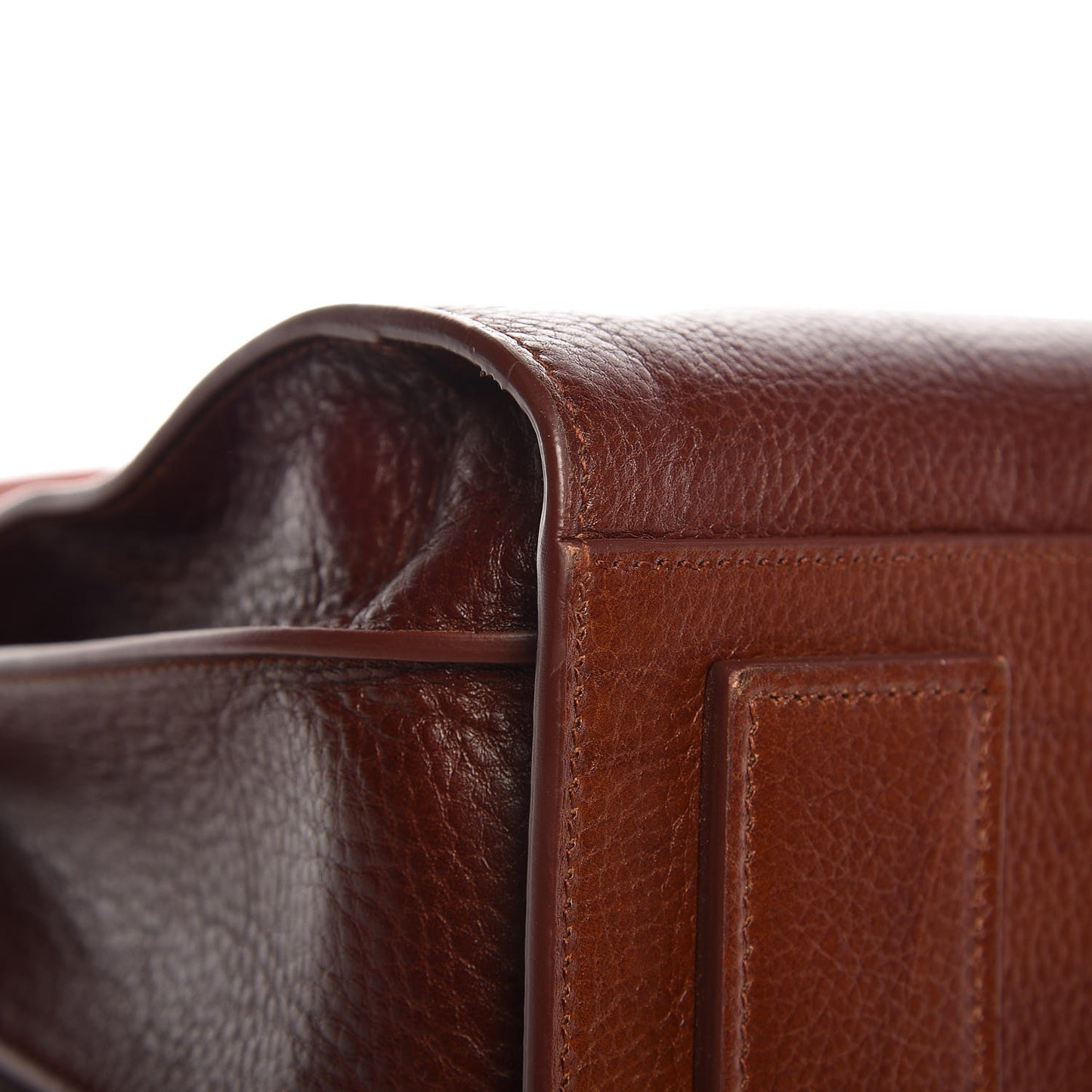 Grained Calfskin Medium Supple Sac De Jour Dark Brown