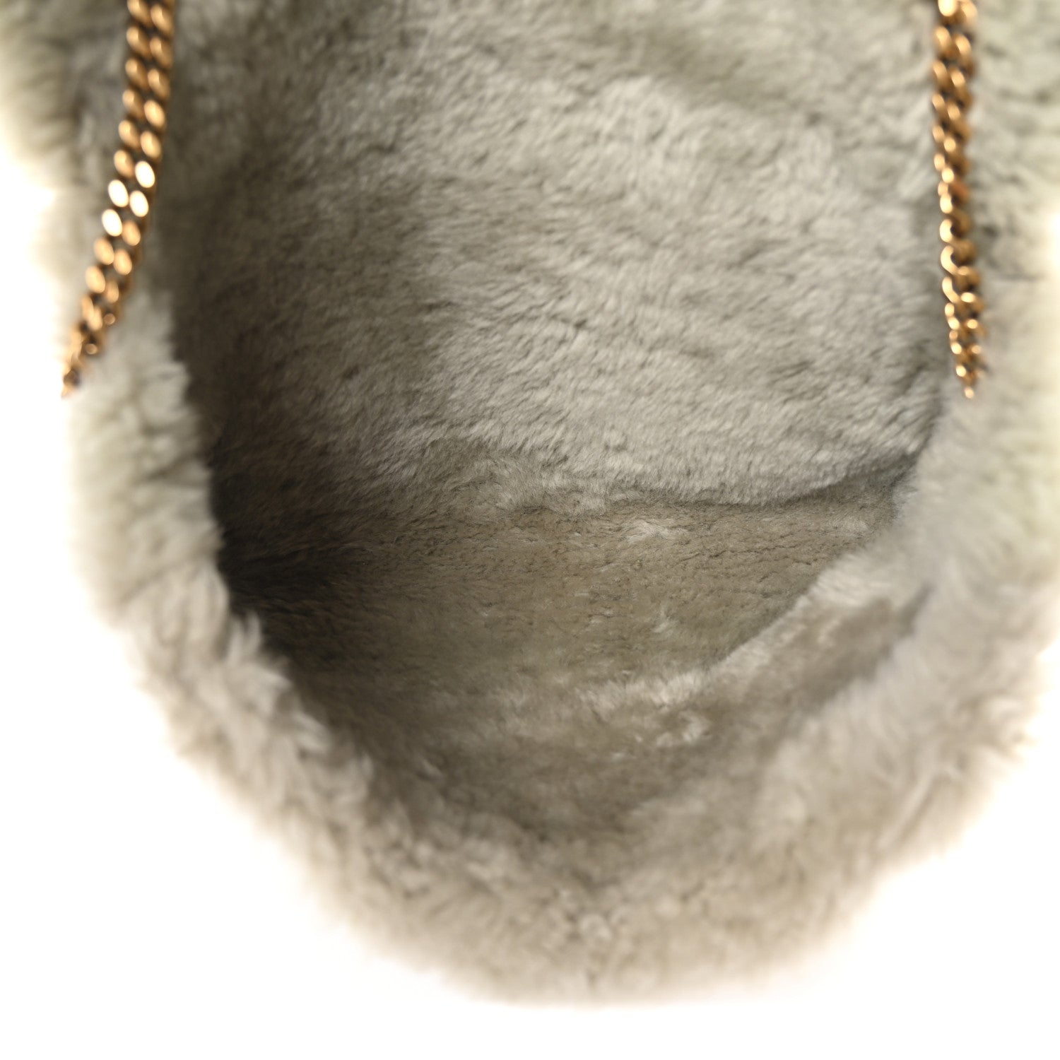 Saint Laurent Shearling Calfskin Medium Reversible Monogram Kate Satchel Grey 5 of 9
