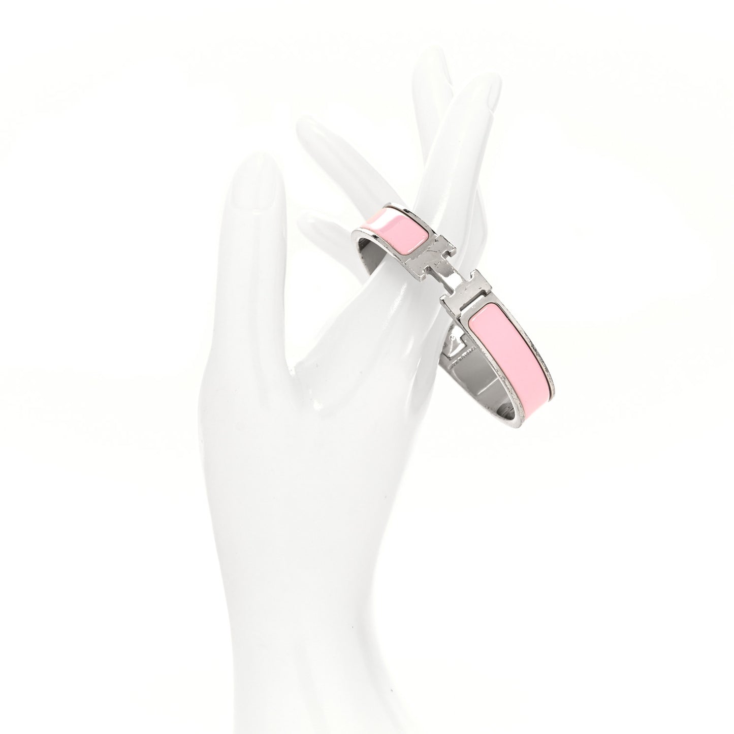 Enamel Narrow Clic Clac H Bracelet PM Rose Candeur