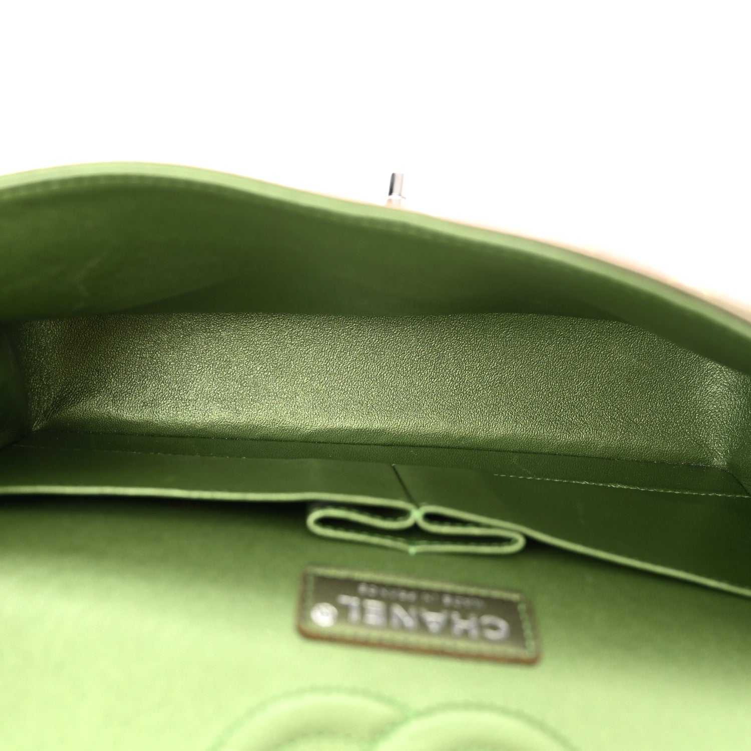 Chanel Iridescent Lambskin Quilted Medium Double Flap Green 5 of 10