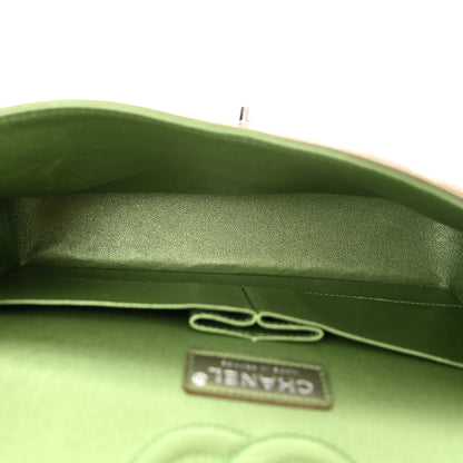 Chanel Iridescent Lambskin Quilted Medium Double Flap Green 5 of 10