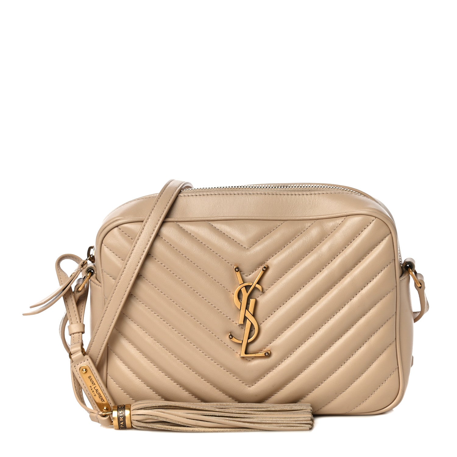 Saint Laurent Calfskin Matelasse Monogram Lou Camera Bag Nude Powder 1 of 9